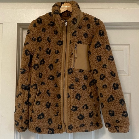 Abercrombie & Fitch Brown Anima Print Sherpa Jacket - Picture 1 of 6